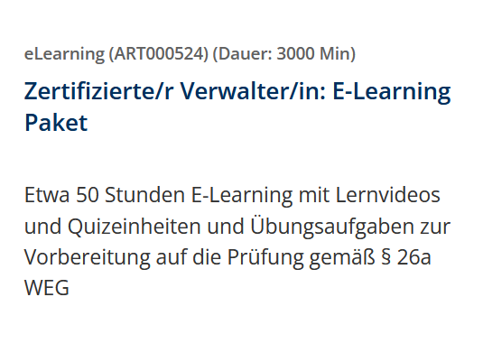 E-Learning ZertifizierteR VerwalterIn